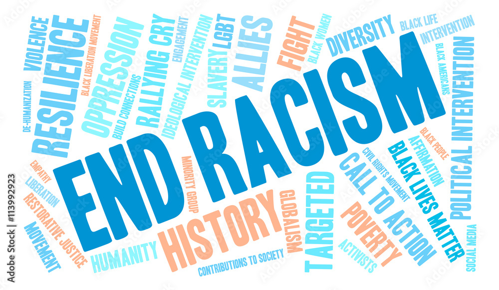 Fototapeta premium End Racism Word Cloud