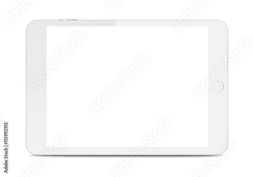 White isolated tablet with shadow
