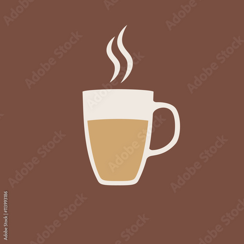 Cup of hot aroma coffee