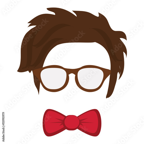 hair glasses mustache hipster