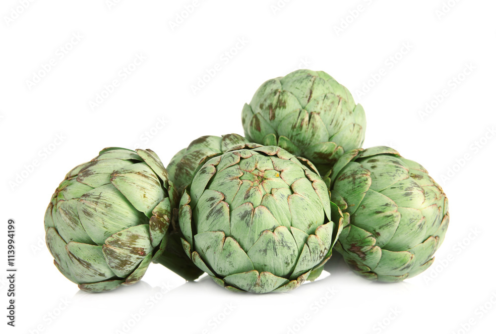 Fototapeta premium Artichokes, isolated on white