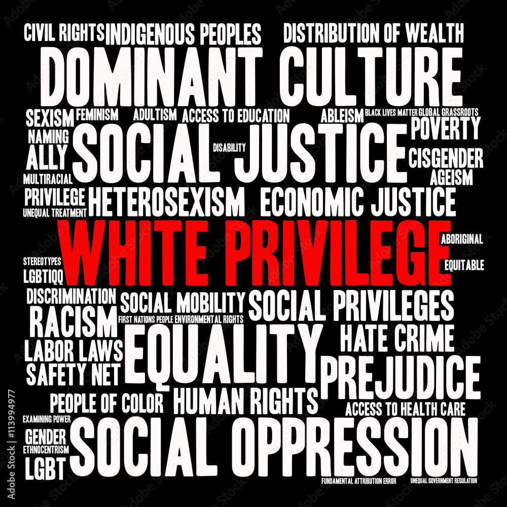 Obraz premium White Privilege Word Cloud