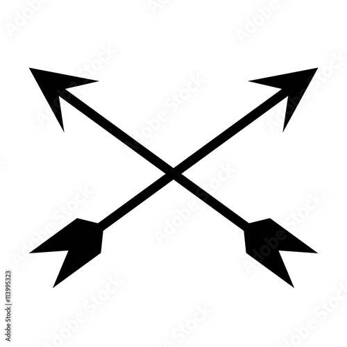 black crossed arrows