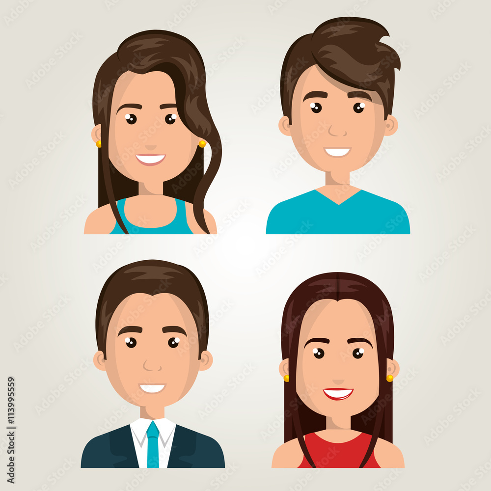 happy young people design, vector illustration eps10 graphic happy young people design, vector illustration eps10 graphic