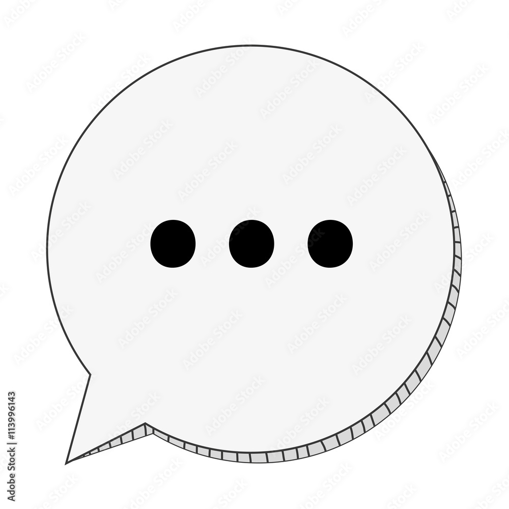 Fototapeta premium round conversation bubble with dots