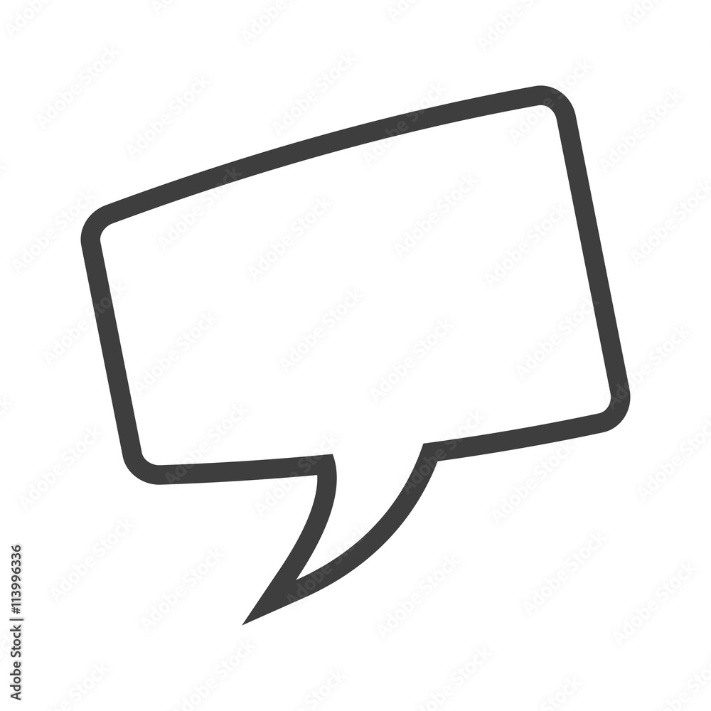 Naklejka premium square conversation bubble