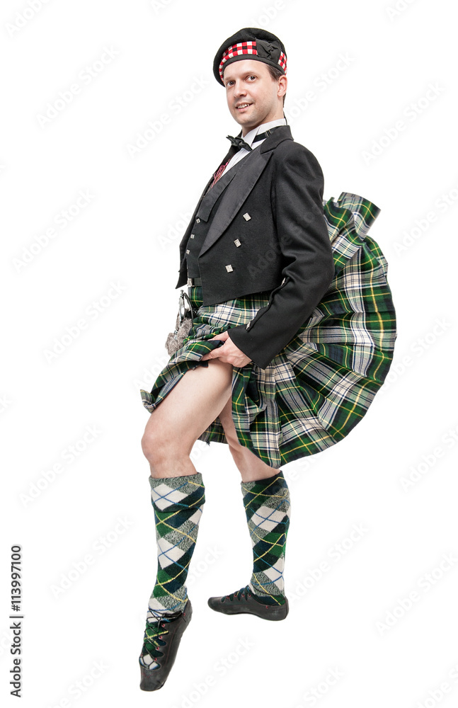 Dressed in scottish kilt fotografías e imágenes de alta resolución