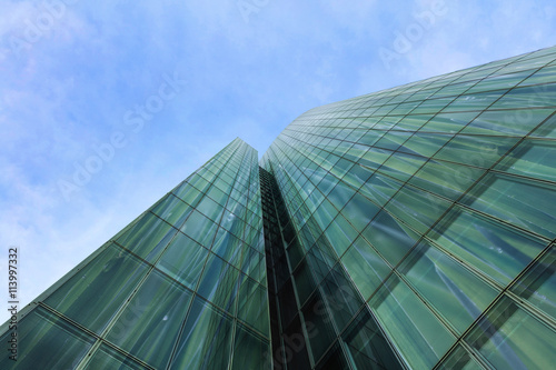 eco skyscraper - Business building, office buildings. Modern gla