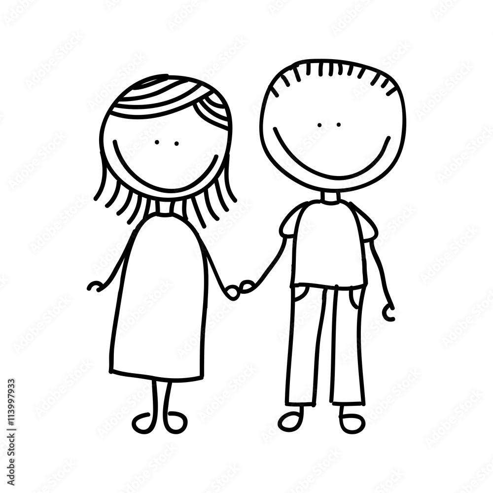 father and mother drawing isolated icon design father and mother drawing isolated icon design