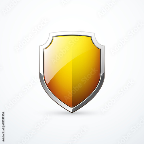 Vector orange shield