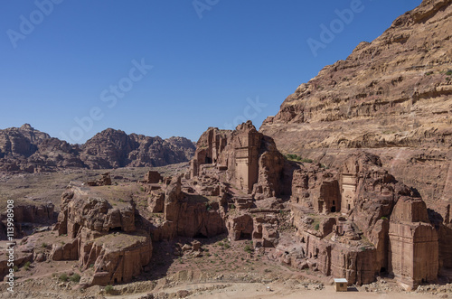  View of Royal Tomb , Petra, Jordan.
