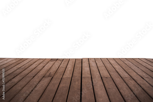 perspective empty wooden terrace