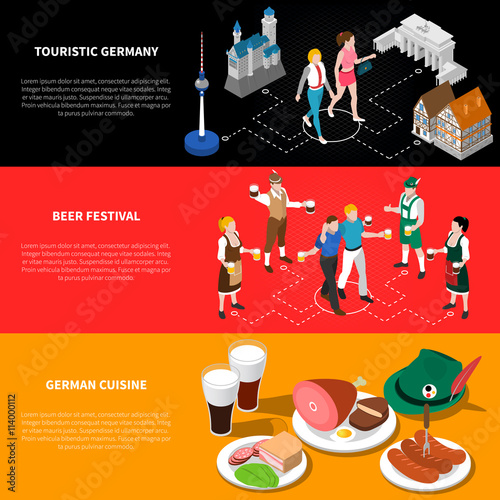  Germany Cultural Isometric National Flag Banners 