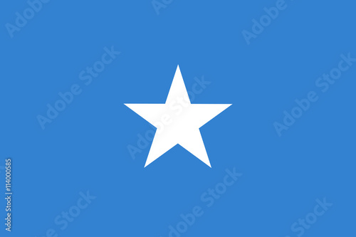 Somalia flag star official right proportions, vector illustration