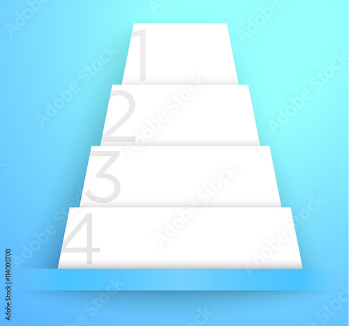 Infographic 3d Pyramid Numbers White Design B