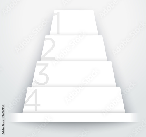 Infographic 3d Pyramid Numbers White Design A