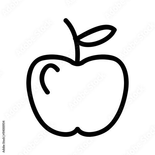 fresh apple isolated icon design