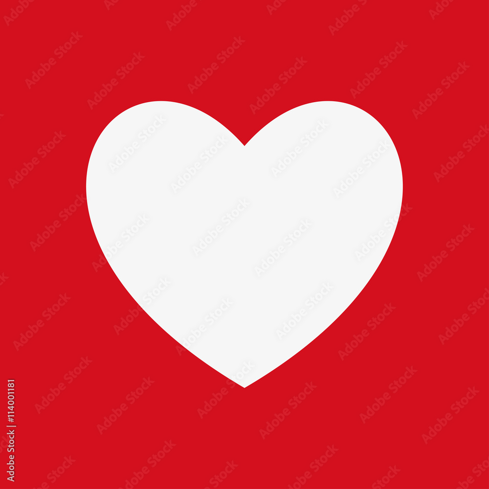 Heart Icon isolated on a red background, vector illustration for web design Heart Icon isolated on a red background, vector illustration for web design