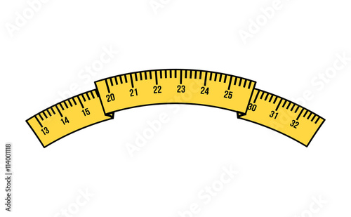 tape measure isolated icon design