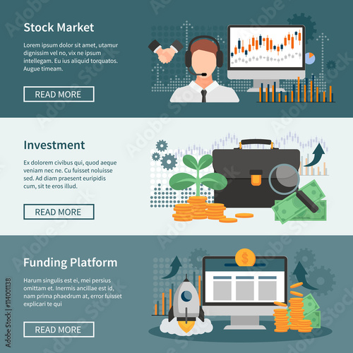 Investment And Trading Horizontal Banners