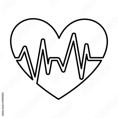 Healthy heart symbol isolated icon design