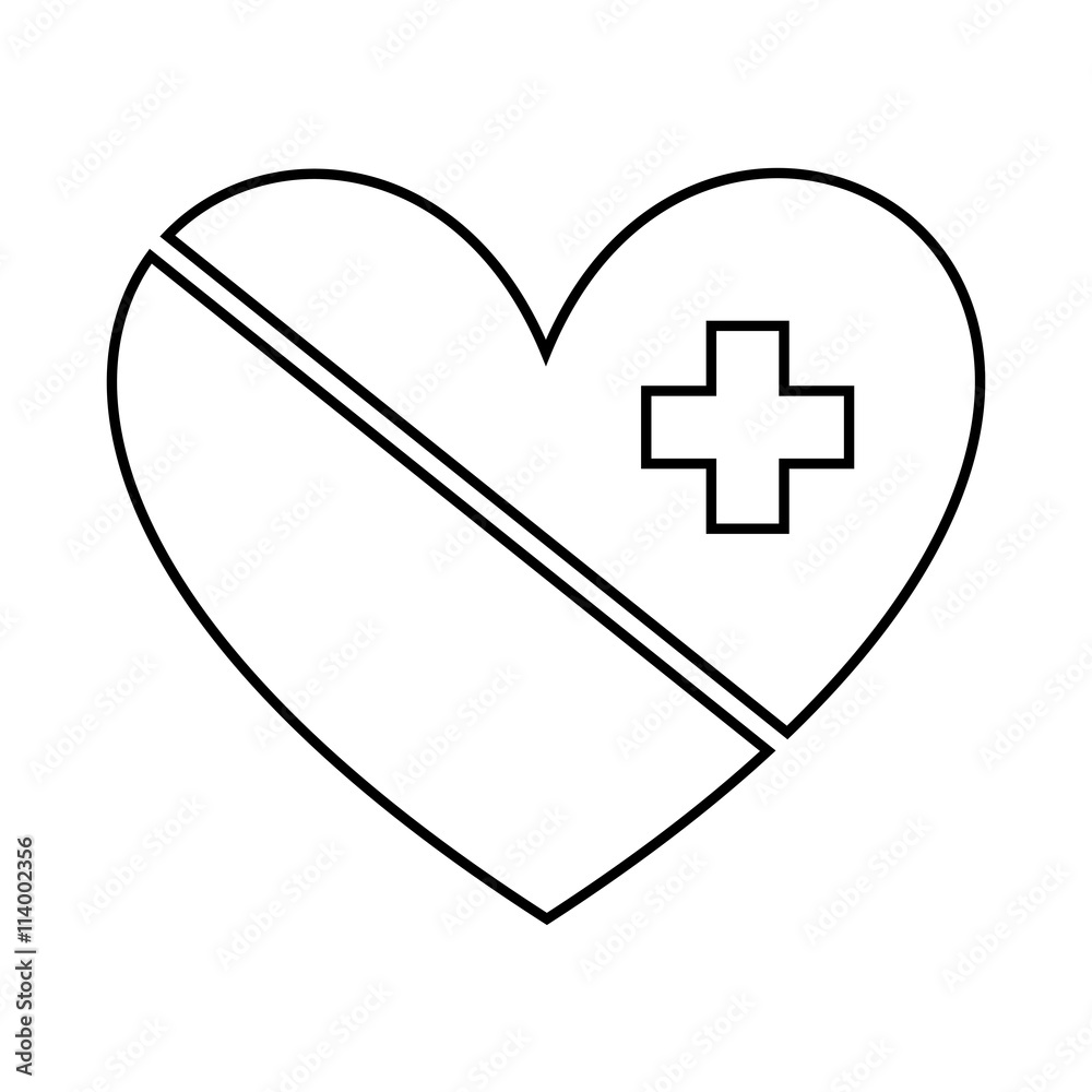 Healthy heart symbol isolated icon design Healthy heart symbol isolated icon design