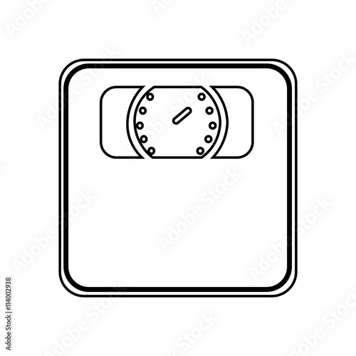 weight measure scale isolated icon design