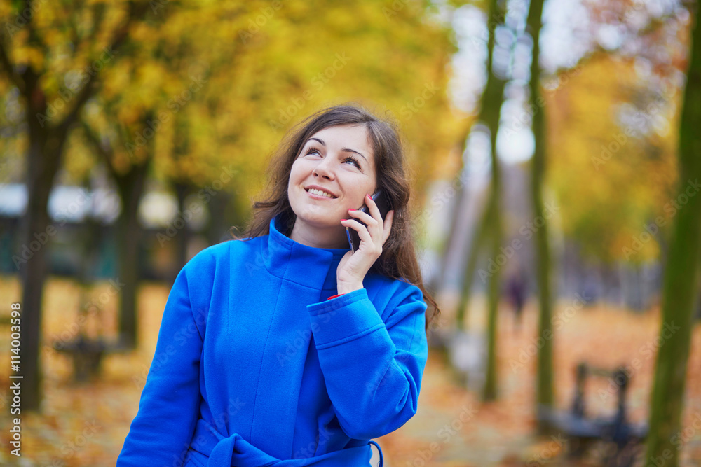 Beautiful young tourist in Paris on a fall day Beautiful young tourist in Paris on a fall day