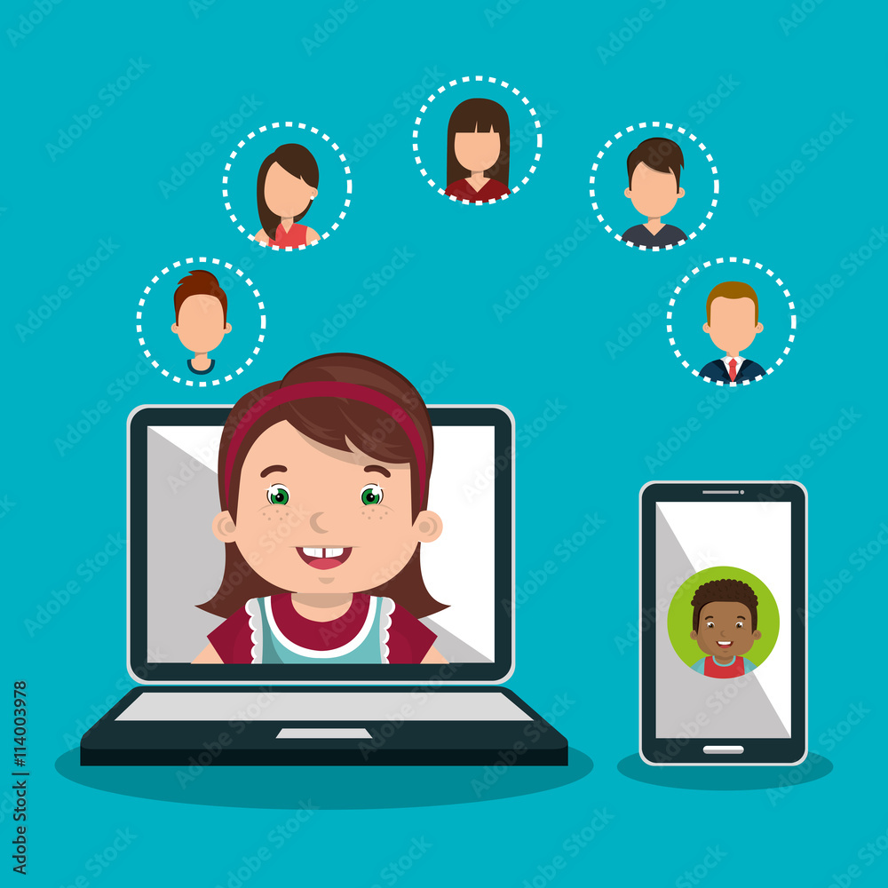online kids design, vector illustration eps10 graphic online kids design, vector illustration eps10 graphic
