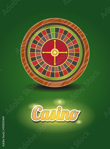 Casino roulette wheel. Vector illustration.