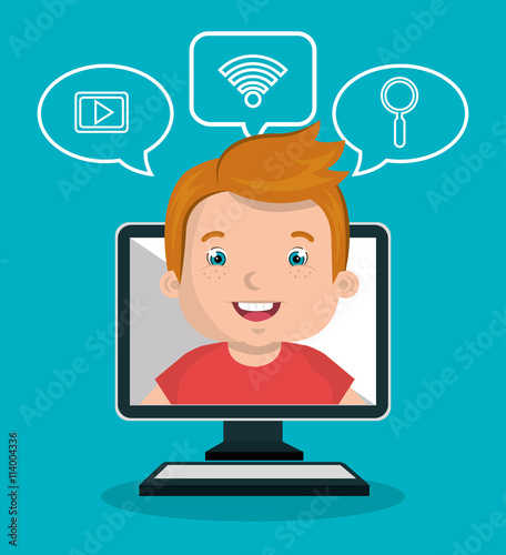 online kids design, vector illustration eps10 graphic 