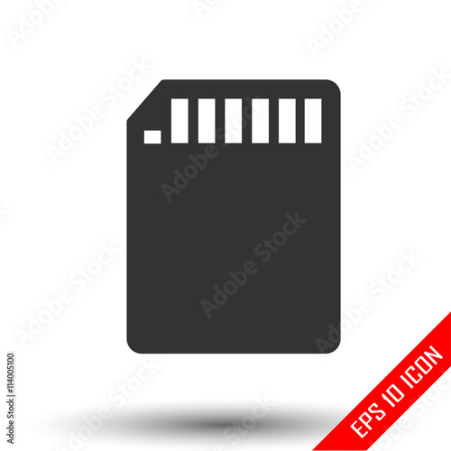 Memory card icon. Memory card EPS. SD Memory Card. Flash drive icon. Vector illustration.