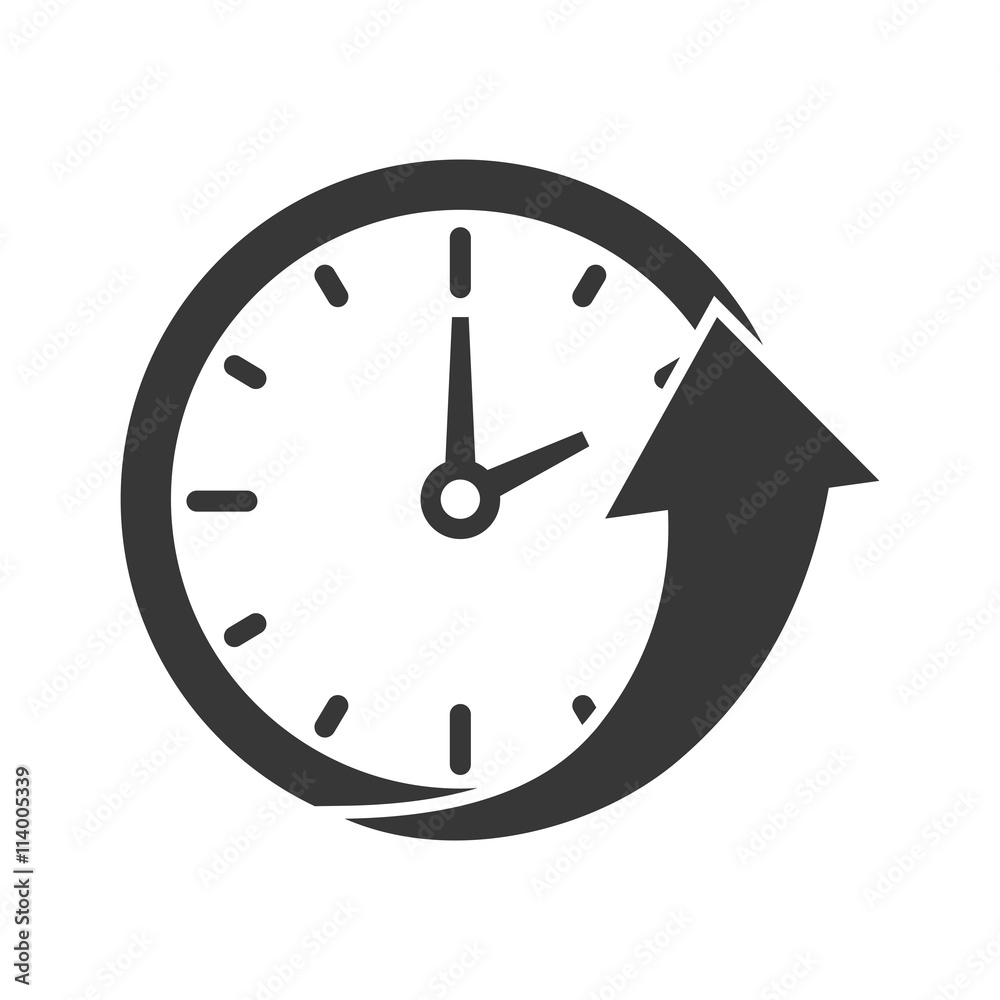 Clock and arrow icon. Time design. vector graphic Clock and arrow icon. Time design. vector graphic