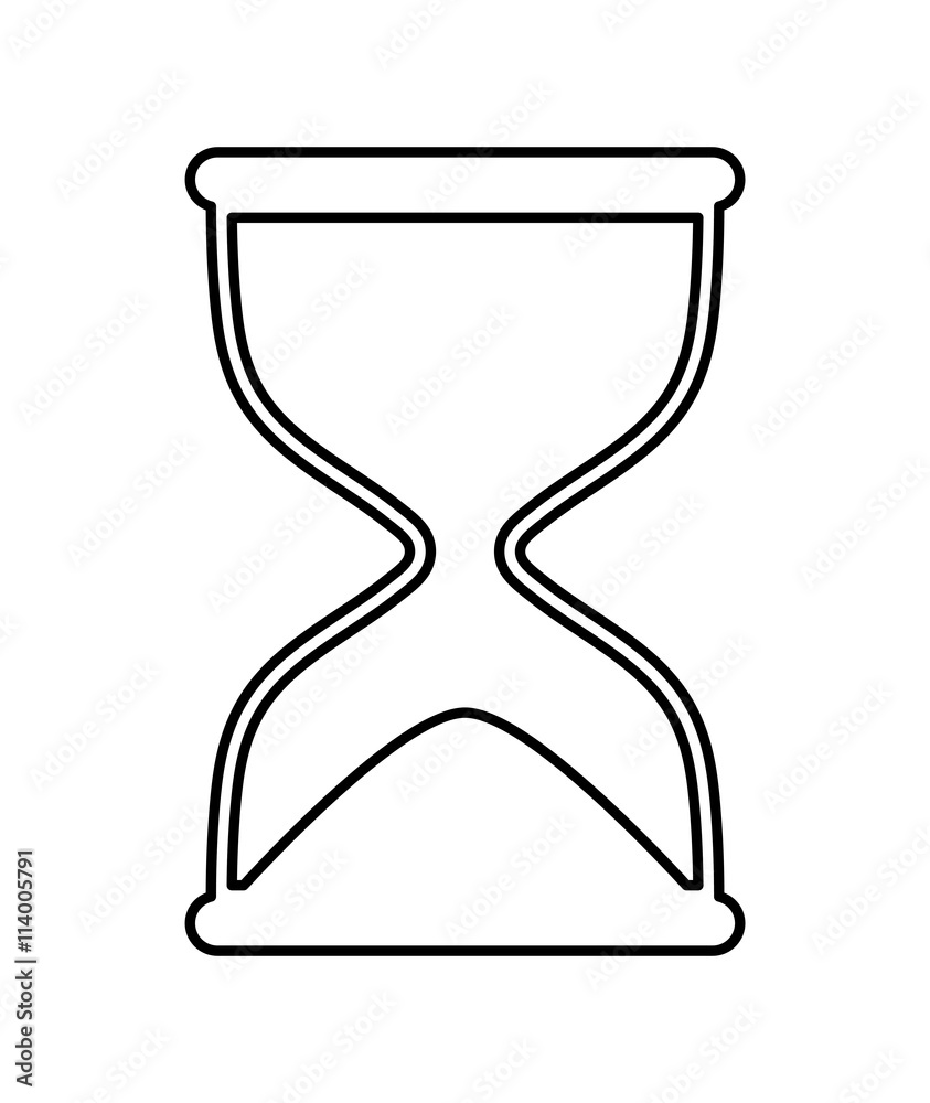 Hourglass icon. Clock design. vector graphic Hourglass icon. Clock design. vector graphic