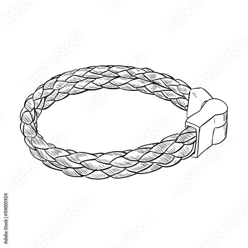 Vector sketch of leather bracelet