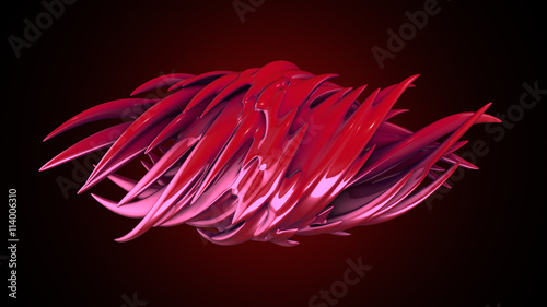 abstract organic form. 3d rendering.