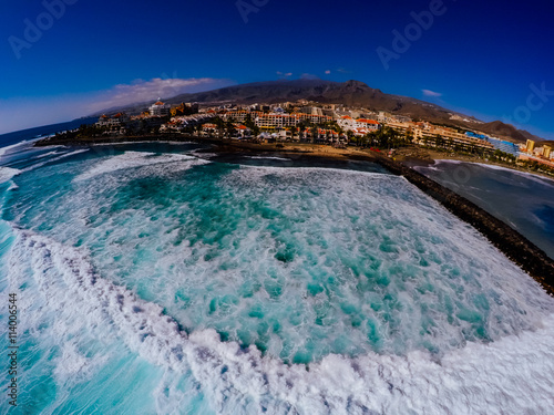 view from the air  ocean  Tenerife