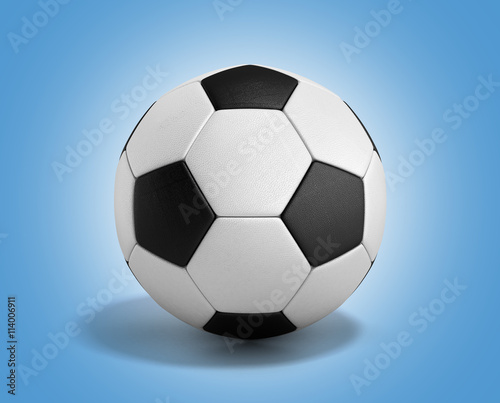 soccer ball with shadow 3d render on gradient © nosorogua