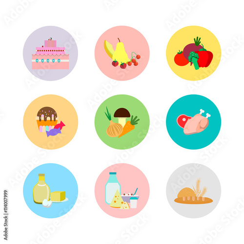 Food icons set. © annvas