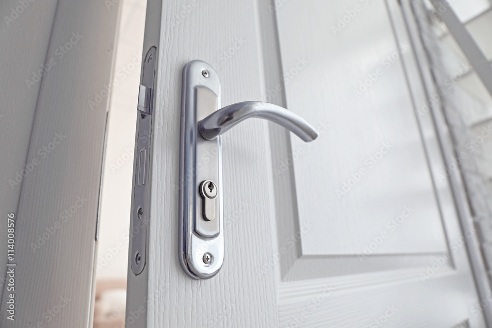 Fototapeta premium Metal door knob closeup