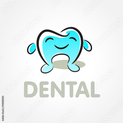 dental tooth smile symbol emblem sign