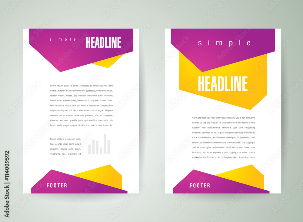 flyer brochure design template, size A4 abstract