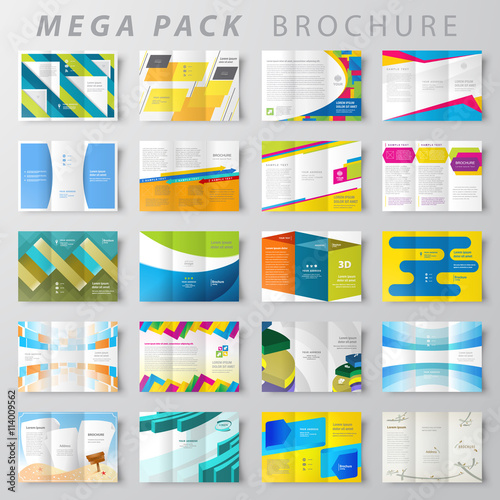Mega pack Brochure design template set