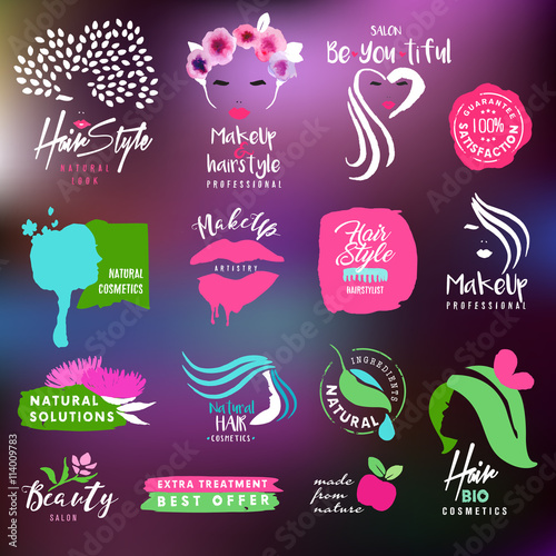 Beauty and nature signs collection