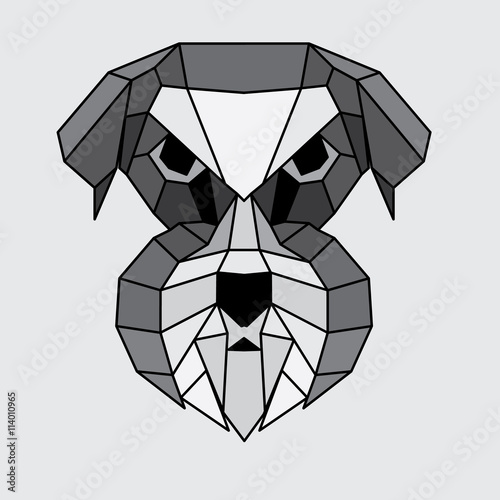 Geometric grey Schnauzer