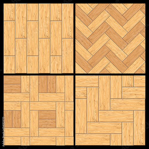 Wooden Parquet, Hardwood Flooring Vector Pattern