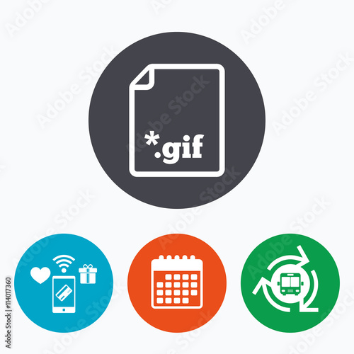 File GIF sign icon. Download image file.
