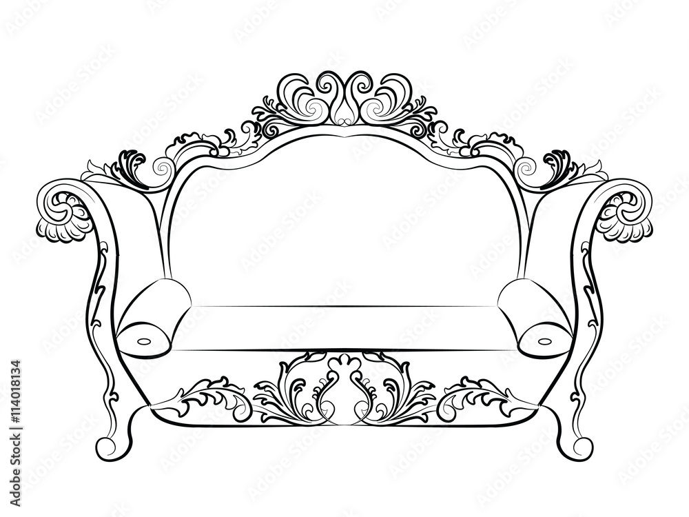 Baroque Luxury Style Furniture Elegant Wood Stock Vector (Royalty Free)  384695857 | Shutterstock