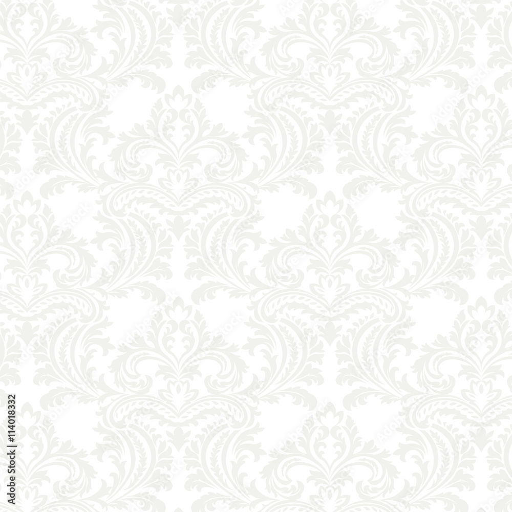 Vector floral damask pattern background. Luxury classic floral damask ornament, royal Victorian vintage texture for wallpapers, textile, fabric. Floral baroque element Vector floral damask pattern background. Luxury classic floral damask ornament, royal Victorian vintage texture for wallpapers, textile, fabric. Floral baroque element