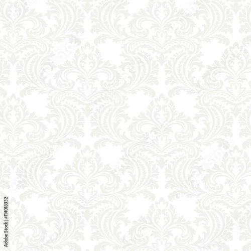 Vector floral damask pattern background. Luxury classic floral damask ornament, royal Victorian vintage texture for wallpapers, textile, fabric. Floral baroque element